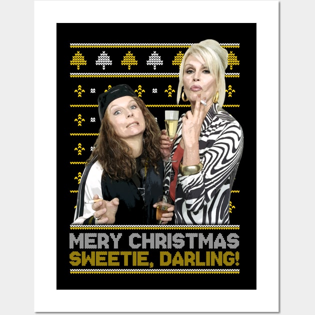 Absolutely Fabulous Christmas Jumper Wall Art by chaxue